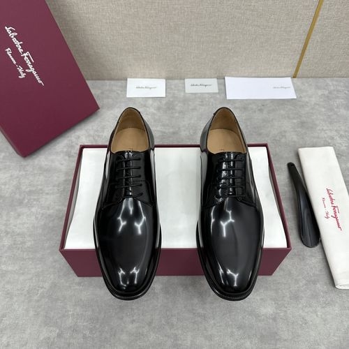 Ferragamo Patent Leather Formal Oxford Shoes
