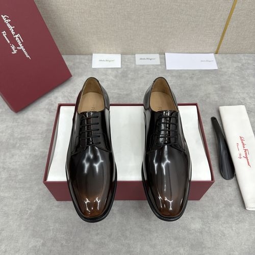 Ferragamo Patent Leather Formal Oxford Shoes