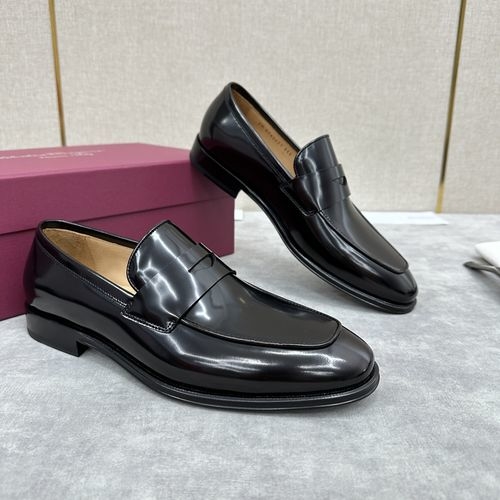 Ferragamo Premium Cowhide Loafer Shoes