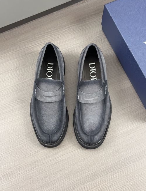 Christian Dior CD Moccasin Shoes Leather Gancio Buckle