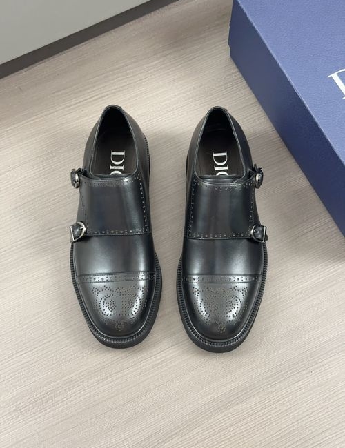 Christian Dior CD Moccasin Shoes Leather Gancio Buckle