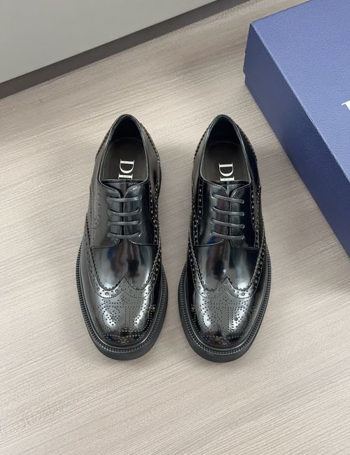 Christian Dior CD Moccasin Shoes Leather Gancio Buckle