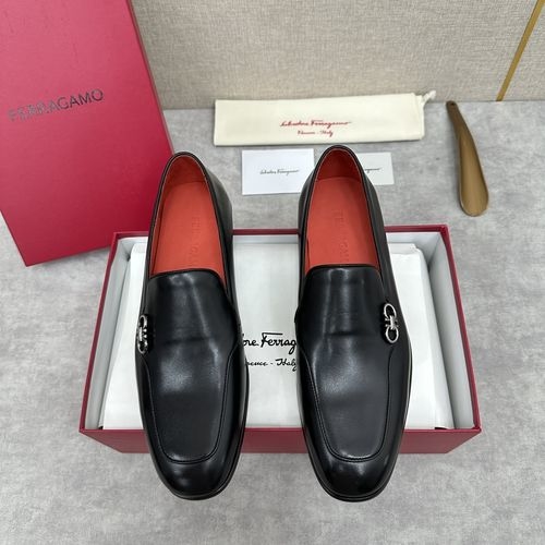 Ferragamo Moccasin Loafers With Gancini Buckle