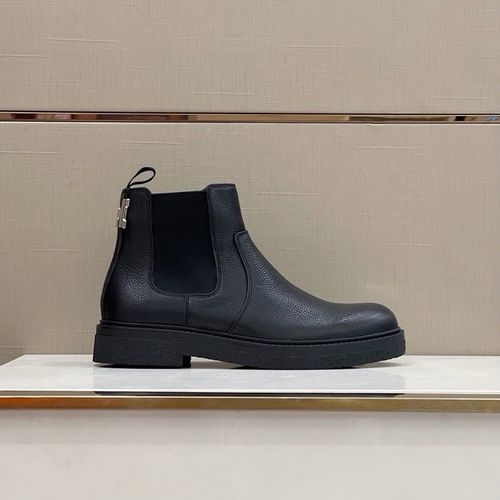 Hermes Calfskin Chelsea Boots With H Buckle