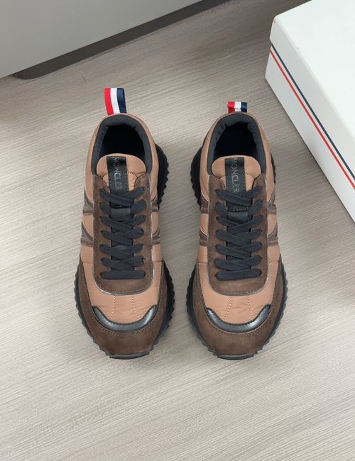 Moncler Leather Mesh Stitching Casual Sneakers