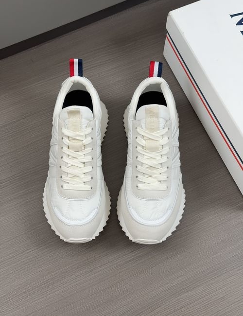 Moncler Leather Mesh Stitching Casual Sneakers