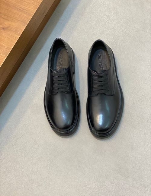 Ferragamo Elevated Slip-on Leather Shoes Comfortable