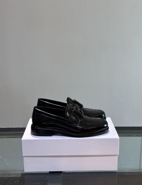 Balmain Stitched Leather Dress Shoes