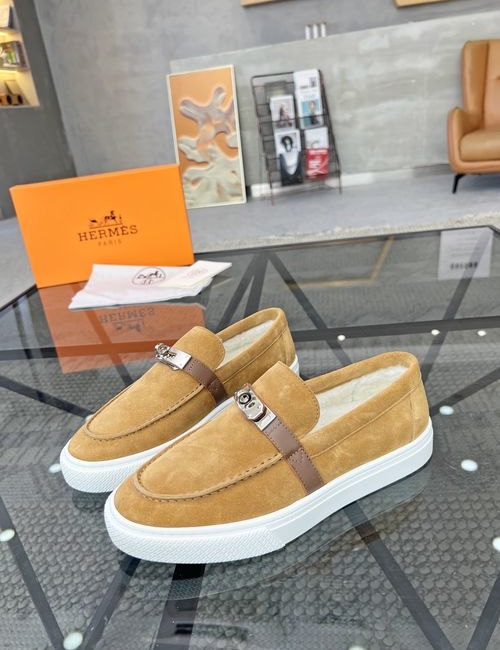 Hermes Slip-on Casual Shoes Genuine Cowhide Upper