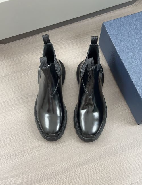 Christian Dior CD High-top Cowhide Printed Upper Shoes