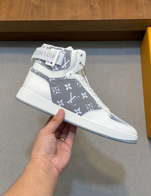 Louis Vuitton LV Rivoli High-top Sneakers With Brand Embossing