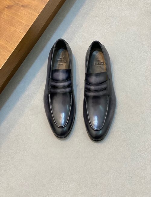 Berluti Luxury Dress Shoes With Genuine Leather Sole, Cowhide Upper