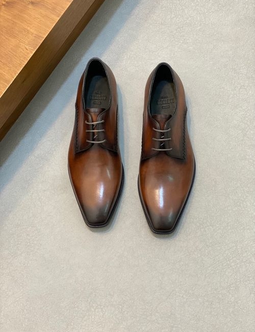 Berluti Luxury Dress Shoes With Genuine Leather Sole, Cowhide Upper