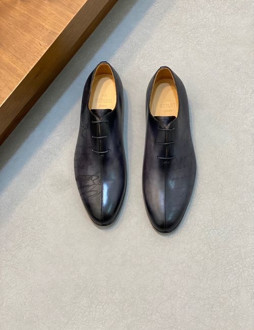 Berluti Luxury Dress Shoes With Genuine Leather Sole, Cowhide Upper