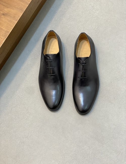 Berluti Luxury Dress Shoes With Genuine Leather Sole, Cowhide Upper