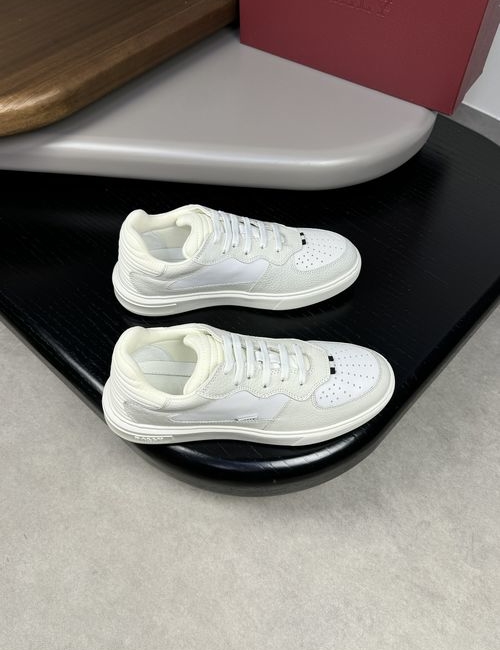 Bally Nappa And Grained Leather Casual Shoes