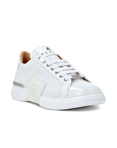 Philipp Plein Nappa Leather Hexagon Decor Sneakers