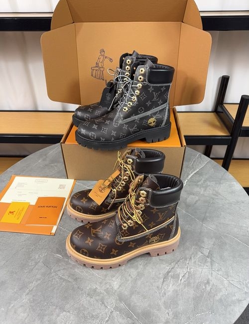 Louis Vuitton LV Timberland Monogram Embossed Ankle Boots