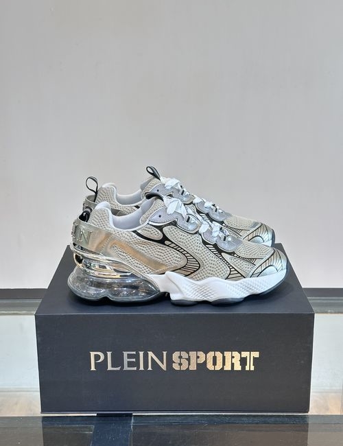 Philipp Plein Premium Leather Mesh Casual Sports Shoes