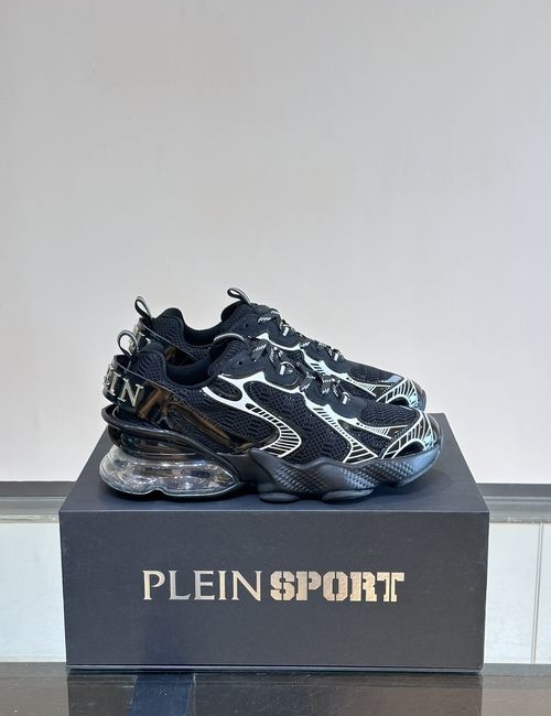 Philipp Plein Premium Leather Mesh Casual Sports Shoes