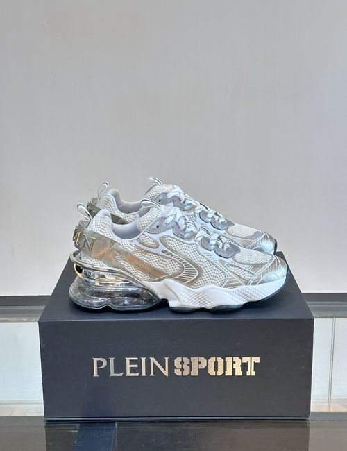 Philipp Plein Premium Leather Mesh Casual Sports Shoes