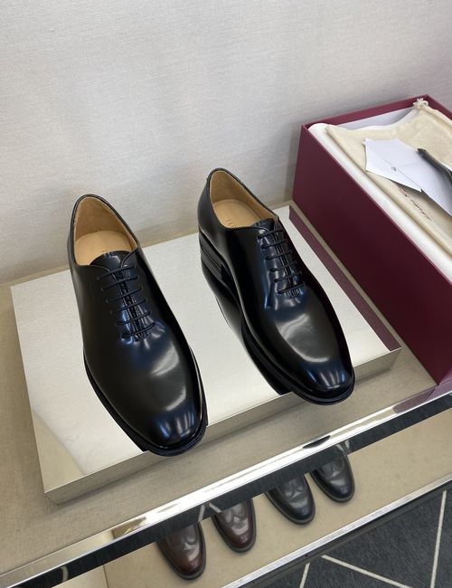 Ferragamo Formal Leather Shoes Cowhide Leather Outsole