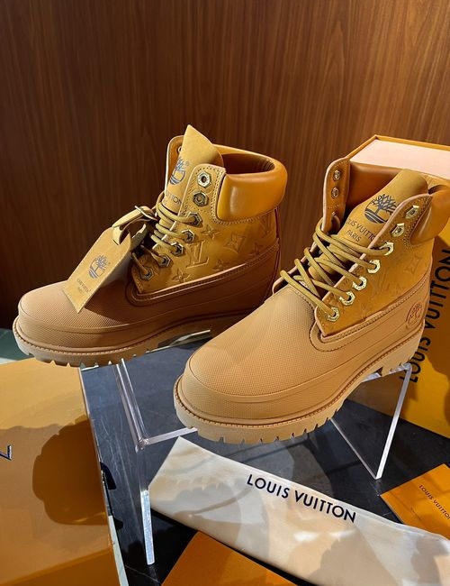 Louis Vuitton LV Collaboration Waterproof Durable Work Boots