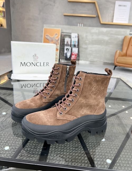 Moncler Cowhide High-top Casual Sneakers With Comfortable Sole