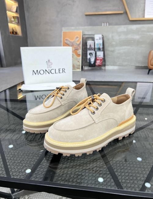Moncler Cowhide Casual Sneakers With Original Sole
