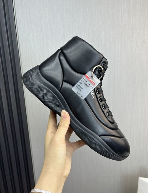 Prada Cowhide Sneakers With Leather Lining