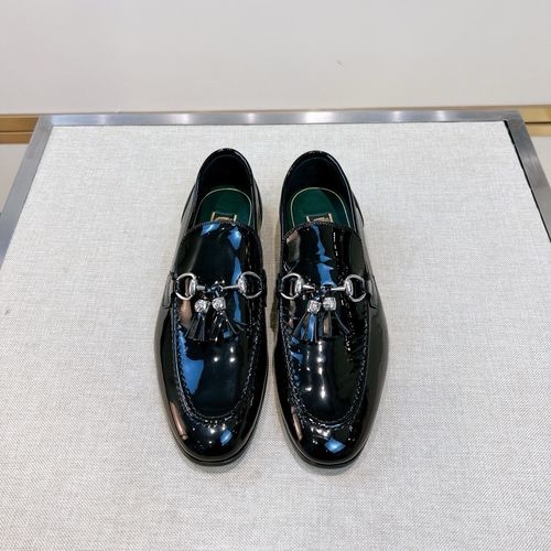 Gucci Double G Buckle Loafers Cow Leather Upper