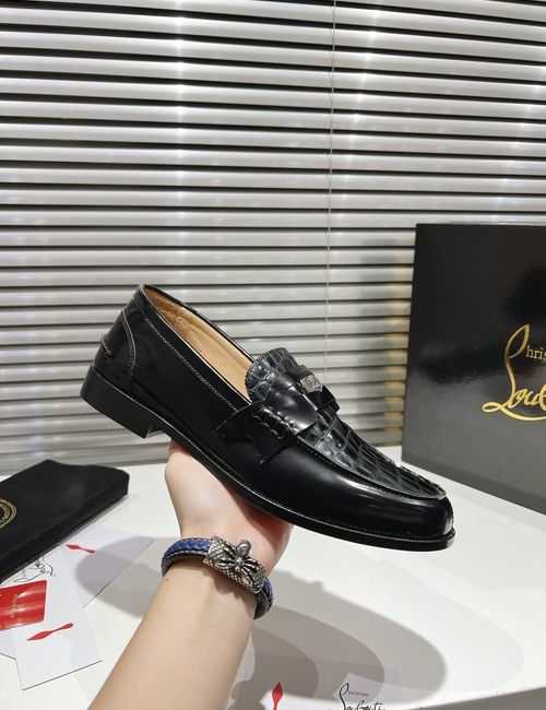 Christian Louboutin Classic Loafer With Coin Slot, Serrated Toe