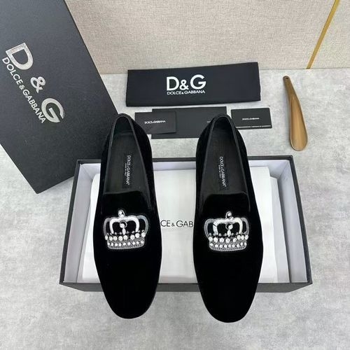 Dolce & Gabbana DG Embroidered Loafers With Satin Trim