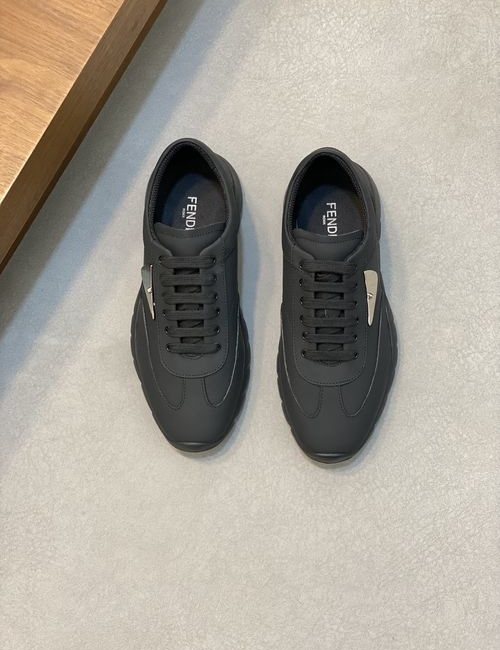Fendi Silk Leather Printed Sneakers