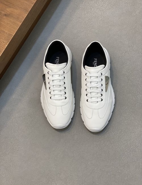 Fendi Genuine Leather Printed Sneakers