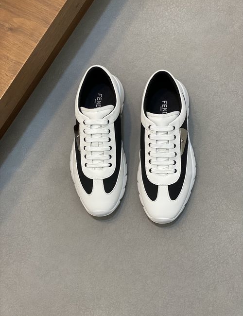 Fendi Genuine Leather Printed Sneakers