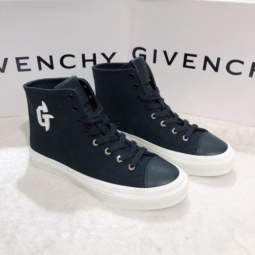 Givenchy High-Top Perforated White Sneakers