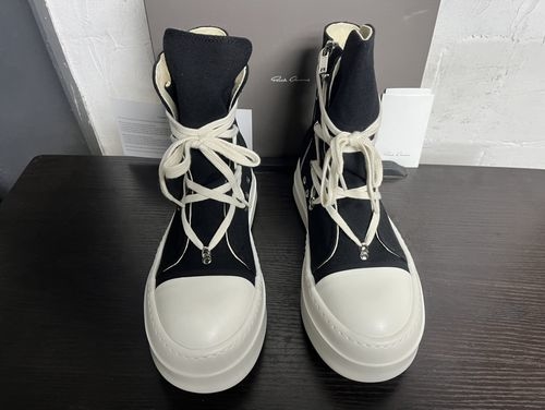 Rick Owens Large Triangle Leather Casual Sneakers