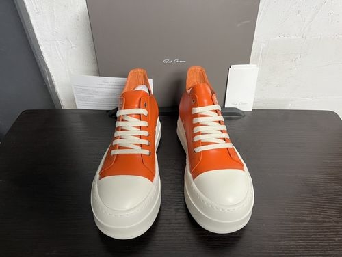 Rick Owens Big Triangle Casual Leather Sneakers