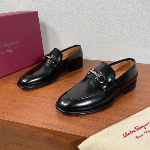 Ferragamo Leather Slip-on Loafers