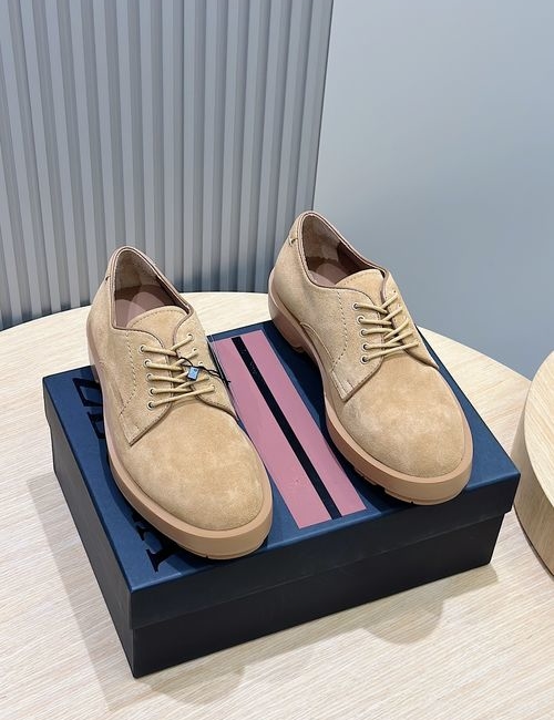 Zegna Black Leather Derby Shoes