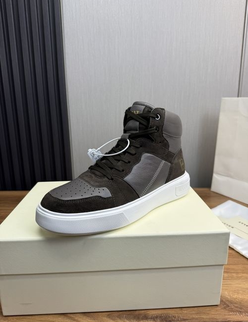 Bally Cowhide Stitched Elastic Cloth Sneakers
