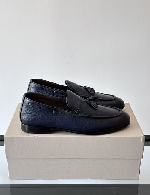 Santoni Handcrafted Calfskin Leather Sole Dress Shoes