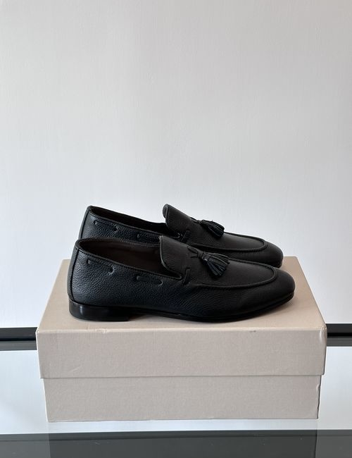 Santoni Handcrafted Calfskin Leather Sole Dress Shoes