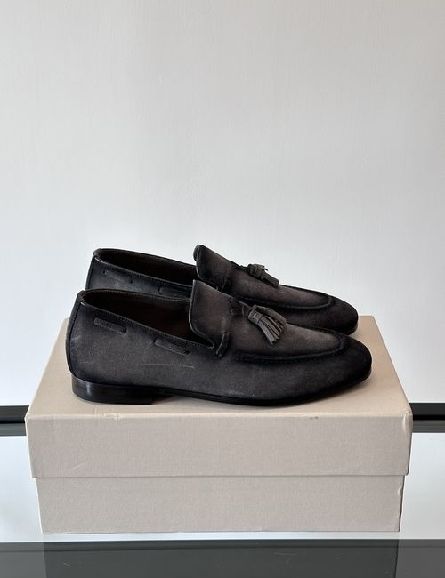 Santoni Handcrafted Calfskin Leather Sole Dress Shoes