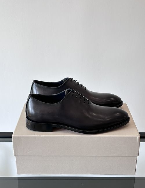 Santoni Handmade Calfskin Leather Sole Dress Shoes