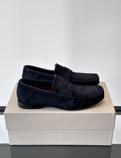 Santoni Handcrafted Calfskin Leather Sole Dress Shoes