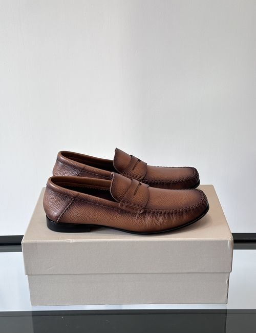 Santoni Handcrafted Calfskin Leather Sole Dress Shoes