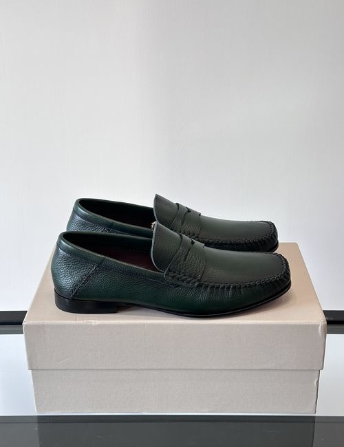 Santoni Handcrafted Calfskin Leather Sole Dress Shoes