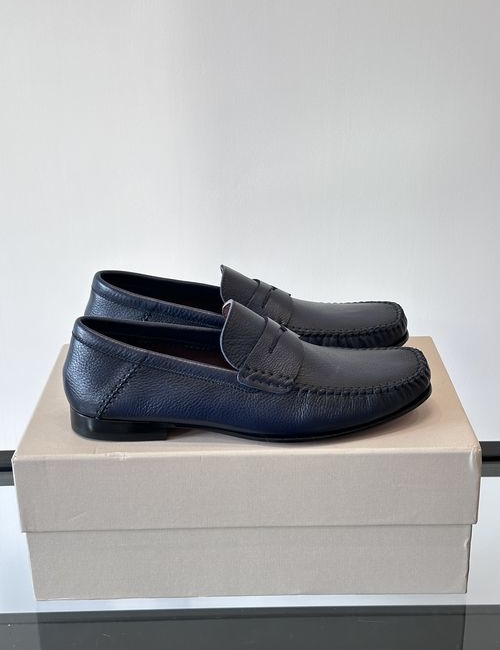 Santoni Handcrafted Calfskin Leather Sole Dress Shoes